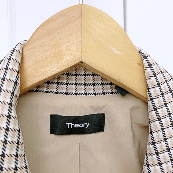 Theory Power Jacket in Checked Nylon - Picture 8 of 11
